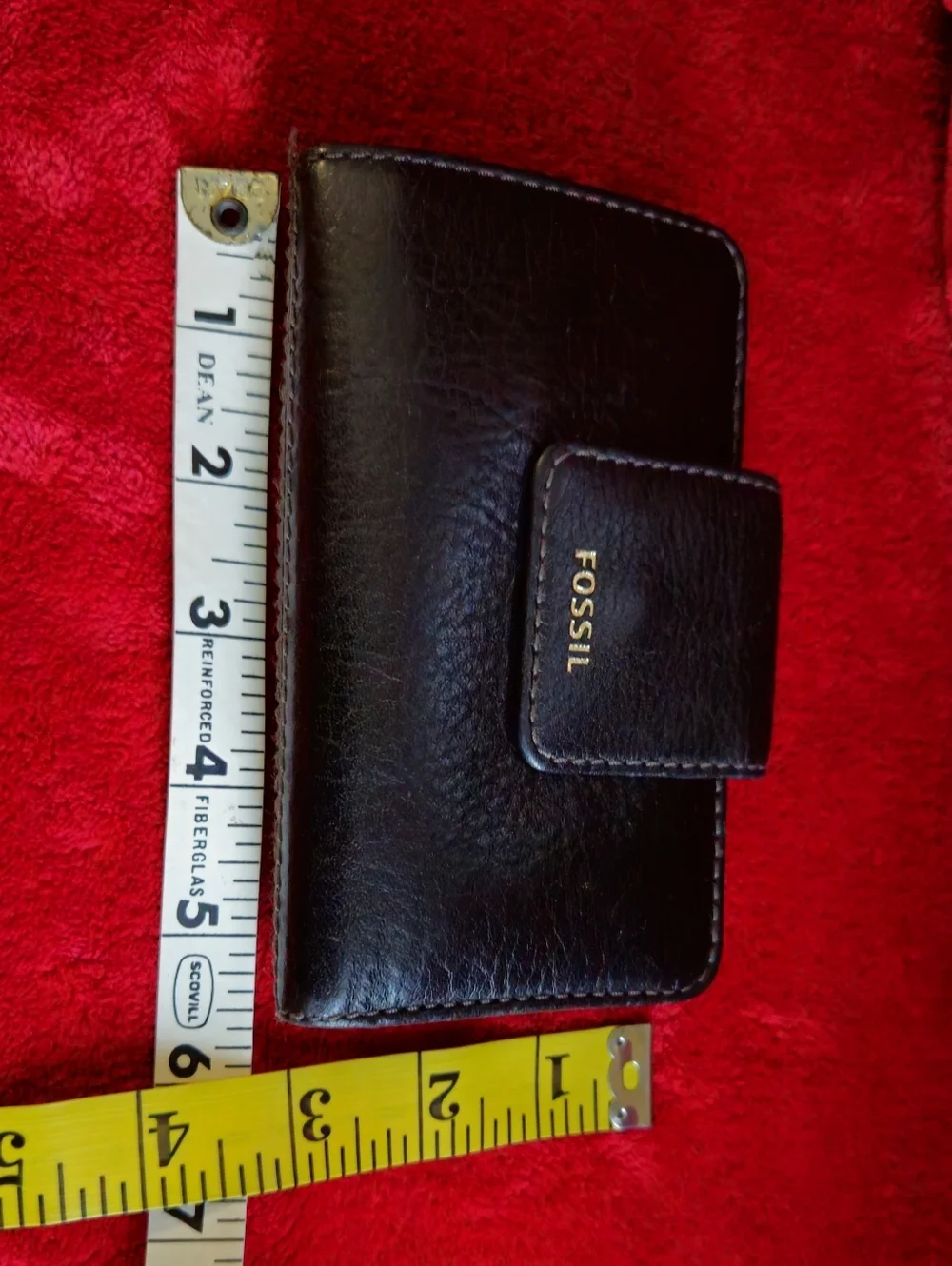 Fossil Madison Black Pebble Leather Bi-Fold Wallet
